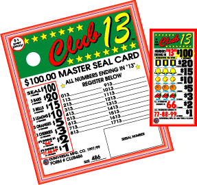 Seal Cards/Pull Tabs: 1 and 5 Window Seal Card Tickets from Pull