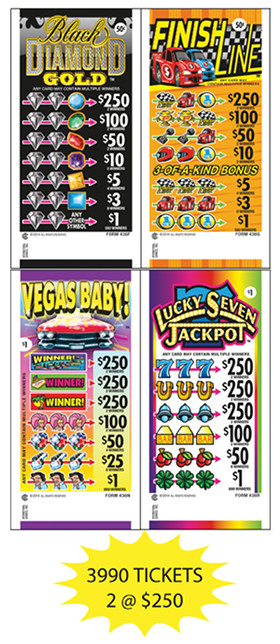 New $0.50 Five-Window Pull Tab Games with $250 Tops and $1.00 Bottoms